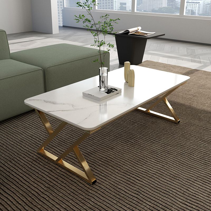 Rectangle Cocktail Table Trestle Slate Top Coffee or End Table