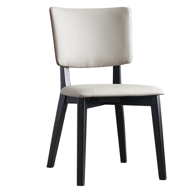 Modern Leather Dining Chair Open Back Dining Side Furniture in Matte Finish for Indoor Clearhalo 'Dining Chairs' 'Dining Tables & Seating' 'dining_chair' 'furn' 'furn_dining_chair' 'Furniture' 'Kitchen & Dining Furniture' 1200x1200_bebde31b-2ce4-4141-9025-42fedd120e51