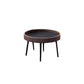 Round Brown/Black Wood Coffee Table 3 Legs Base 2 Nestling Cocktail Table Clearhalo 'Coffee & Accent Tables' 'Coffee Tables' 'coffee_tables' 'furn' 'furn_coffee_tables' 'Furniture' 'furniture_coffee_tables' 'Living Room Furniture' 1200x1200_bebe4e8e-3746-4906-b36a-f2adabffa5a3