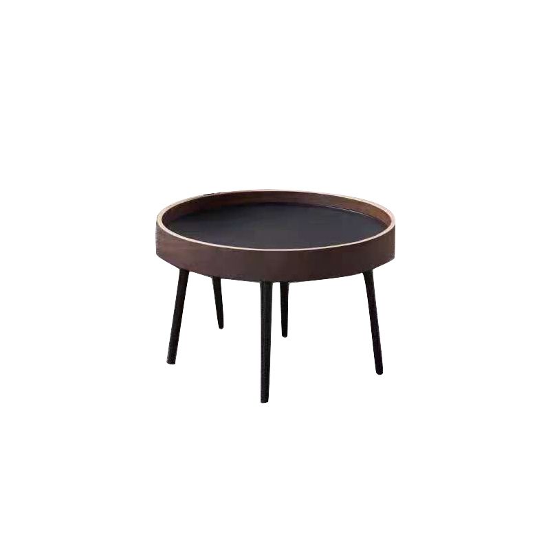 Round Brown/Black Wood Coffee Table 3 Legs Base 2 Nestling Cocktail Table Clearhalo 'Coffee & Accent Tables' 'Coffee Tables' 'coffee_tables' 'furn' 'furn_coffee_tables' 'Furniture' 'furniture_coffee_tables' 'Living Room Furniture' 1200x1200_bebe4e8e-3746-4906-b36a-f2adabffa5a3