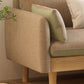 29.5" H Nordic Style Cotton Blend Square Arm Sofa for Living Room