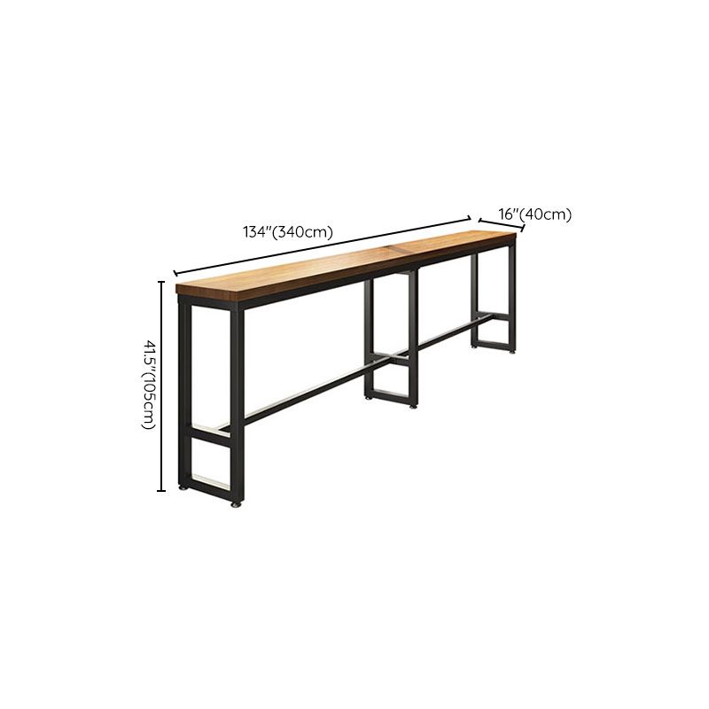 Solid Wood Bar Table Set 1/7 Pcs Industrial Metal Frame Bar Table and Stools Clearhalo 'Bar Furniture' 'furn' 'furn_home_bar_bar_sets' 'Furniture' 'Home Bars & Bar Sets' 'home_bar_bar_sets' 'Kitchen & Dining Furniture' 1200x1200_bebec219-d8eb-4ae4-8977-edf47b4ec5f9