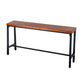 Mesa de mostrador de barra de metal industrial Mesa de mostrador de barra rectangular con base de caballete