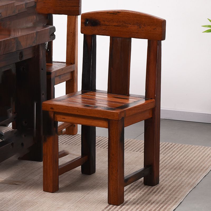 Open achterste eetkamerstoel Traditionele vaste houten eetkamerstoel