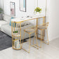 Restaurant Glam Style Marble Bar Table 42-inch Height Gold Base Bar Table Clearhalo 'Bar Furniture' 'Bar Tables' 'bar_tables' 'furn' 'furn_bar_tables' 'Furniture' 'furniture_bar_tables' 'Kitchen & Dining Furniture' 'kitchen&dining_furn' 'kitchen' 1200x1200_bec1203f-8ae9-4182-8cd6-a88a3cd87c79