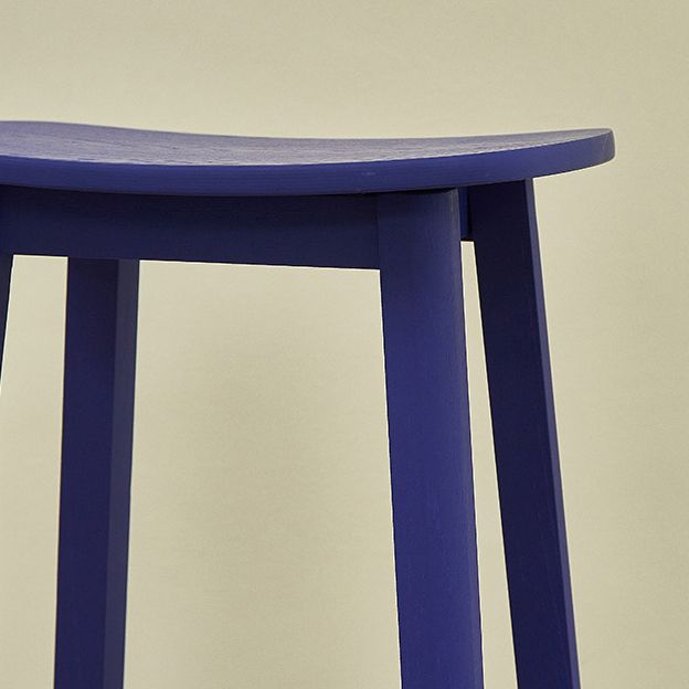 Ceniza Contemporánea Madera de asiento contorneado Taburos de bar sin brazo