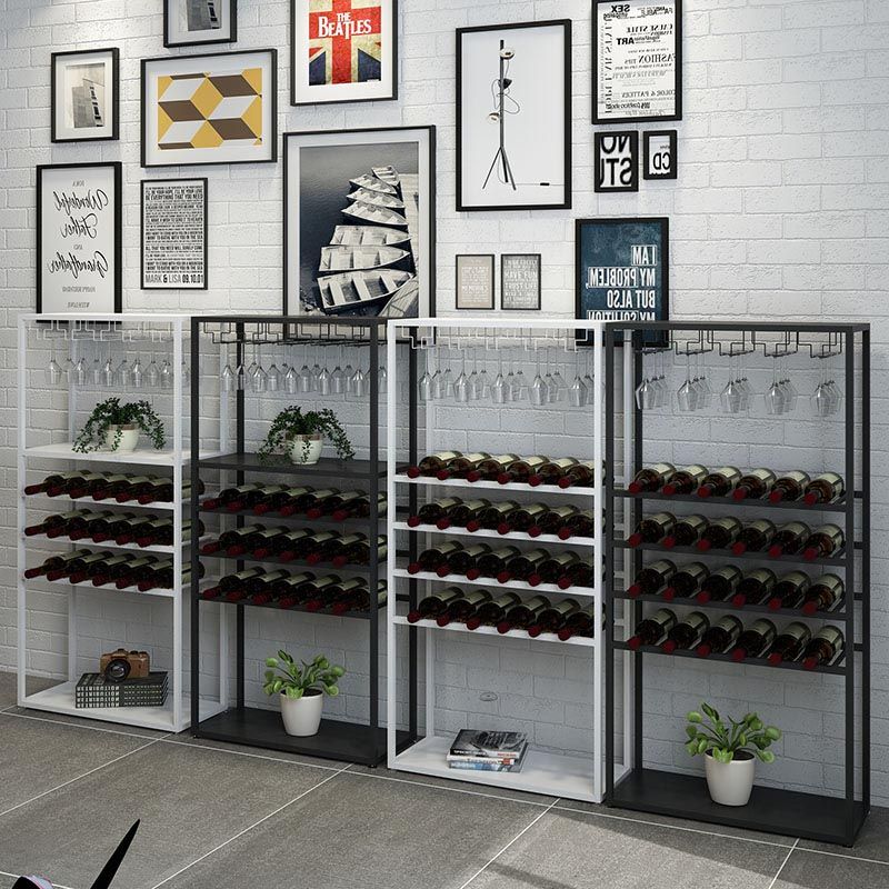 Modern Floor Wine Holder Rack Stemware Holder Metal Wine Rack Clearhalo 'furn' 'furn_wine_racks' 'Furniture' 'Kitchen & Dining Furniture' 'Wine Racks' 'wine_racks' 1200x1200_bec18caa-05b5-4fbb-8ff3-b90c29367f42
