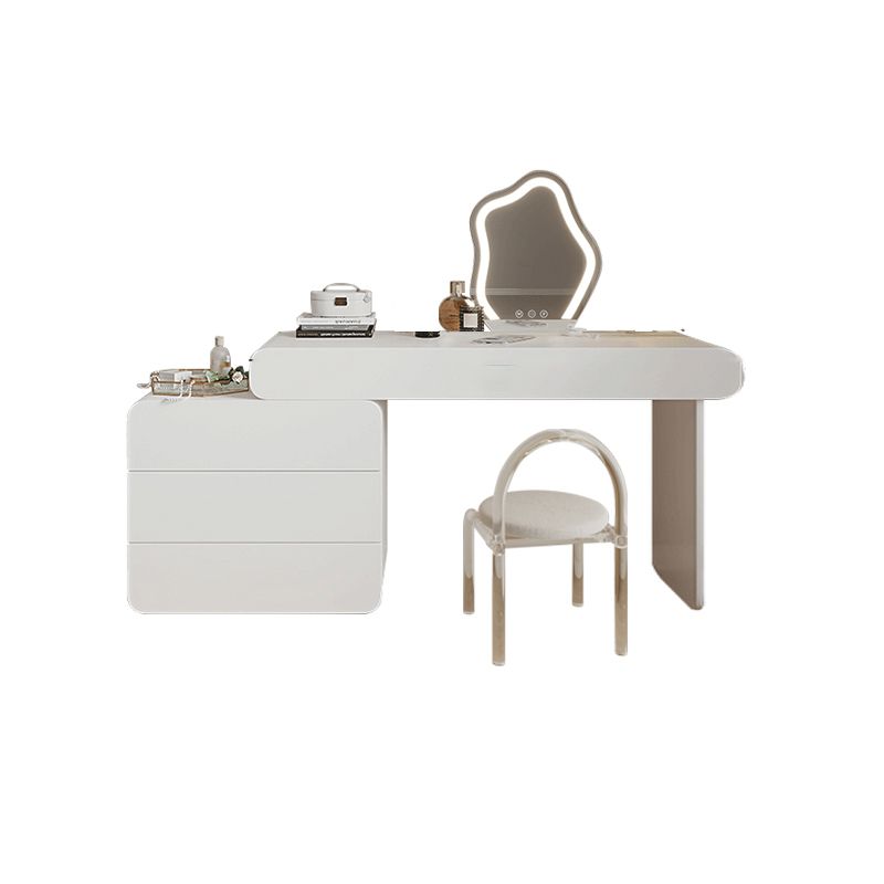 Set di sgabelli da toeletta da stoccaggio da stoccaggio da stoccaggio da scrivania per trucco in legno