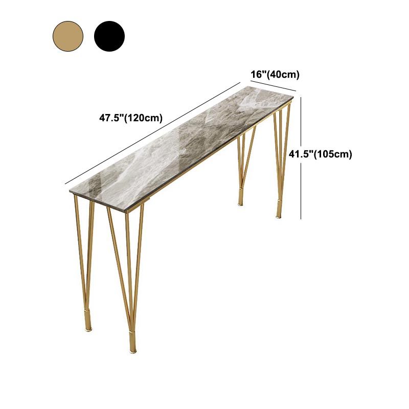 Rectangle Bar Dining Table Contemporary Bar Table with 4 Legs Clearhalo 'Bar Furniture' 'Bar Tables' 'bar_tables' 'furn' 'furn_bar_tables' 'Furniture' 'furniture_bar_tables' 'Kitchen & Dining Furniture' 1200x1200_bec36c62-71c0-4910-b919-f331fca99523