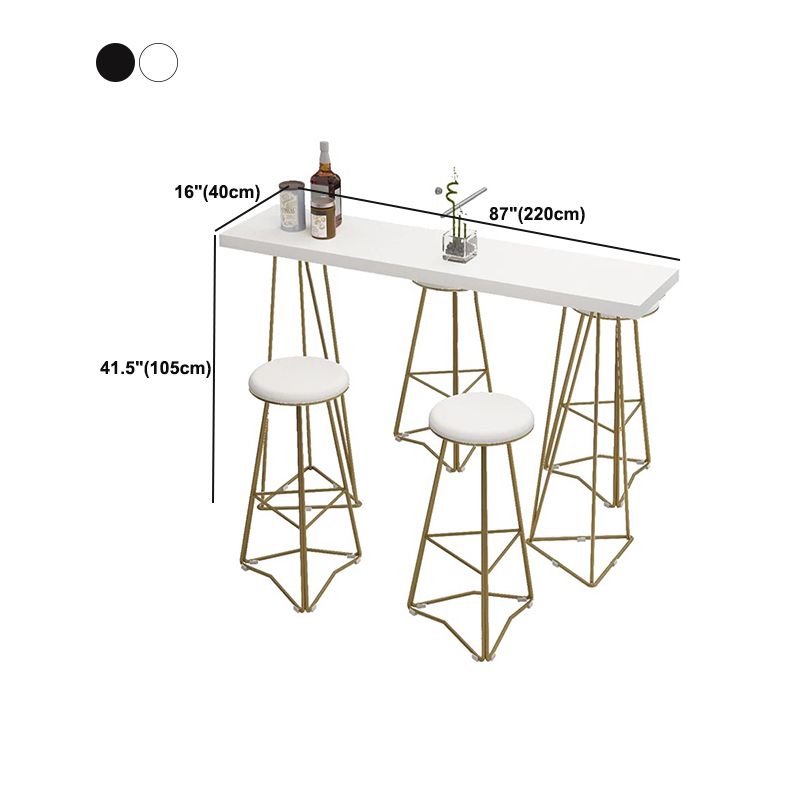 Glam Style Bar Table Rectangle Solid Wood Bar Dining Table for Living Room Clearhalo 'Bar Furniture' 'Bar Tables' 'bar_tables' 'furn' 'furn_bar_tables' 'Furniture' 'Kitchen & Dining Furniture' 1200x1200_bec3d04b-6f89-4d0c-a733-e6293e56bb09