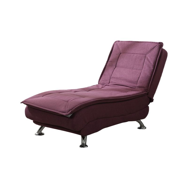 Modern Cotton Blend Lounge Chair Armless Adjustable Sleeper Chair Bed Clearhalo 'Chairs & Seating' 'Chaise Lounge' 'chaise_lounge' 'furn' 'furn_chaise_lounge' 'Furniture' 'Living Room Furniture' 1200x1200_bec4df34-7186-4f9c-8676-d9ef56ab2718