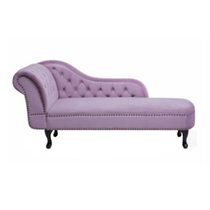 Button Tufted Chaise Lounge Couch with Rolled Arms - 66.9" W Clearhalo 'Chairs & Seating' 'Chaise Lounge' 'chaise_lounge' 'furn' 'furn_chaise_lounge' 'Furniture' 'Living Room Furniture' 1200x1200_bec59bbe-f2d4-4e4a-b45c-a47b98b375f1