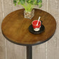 Mesa de bar fija de madera, mesa de Pub de madera maciza de hierro negro para Patio