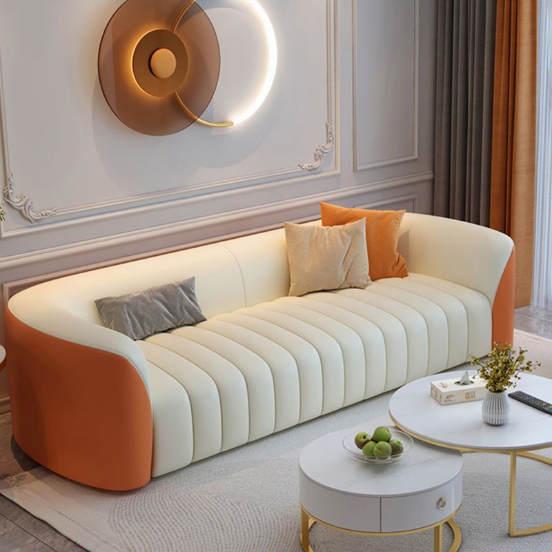 White Durable Sectional Sofas Solid Wood Sofa for Living Room Clearhalo 'furn' 'furn_sectionals' 'Furniture' 'Living Room Furniture' 'Sectionals' 1200x1200_bec90b5a-b89c-4805-94fc-248cd46efdd8