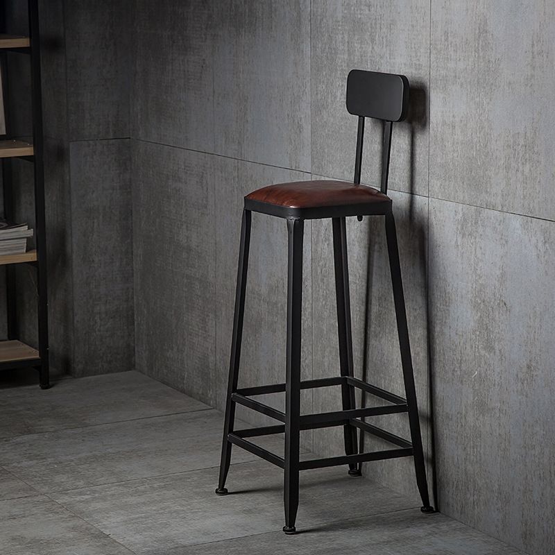 Iron Bar and Counter Stool Industrial Indoor Vintage Brown Counter Height Stools Clearhalo 'Bar Furniture' 'Bar Stools' 'bar_stools' 'furn' 'furn_bar_stools' 'furniture_bar_stools' 'Kitchen & Dining Furniture' 'kitchen&dining_furn' 'kitchen' 'kitchen_furn' Furniture' 1200x1200_beca31c1-deba-48ad-874c-81c8313f918a