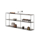 Modern Metal Open Storage Bookcase Black / White Bookshelf with Shelves
