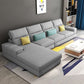 Modern Sectional Sofa with Chaise and Adjustable Head Pillow