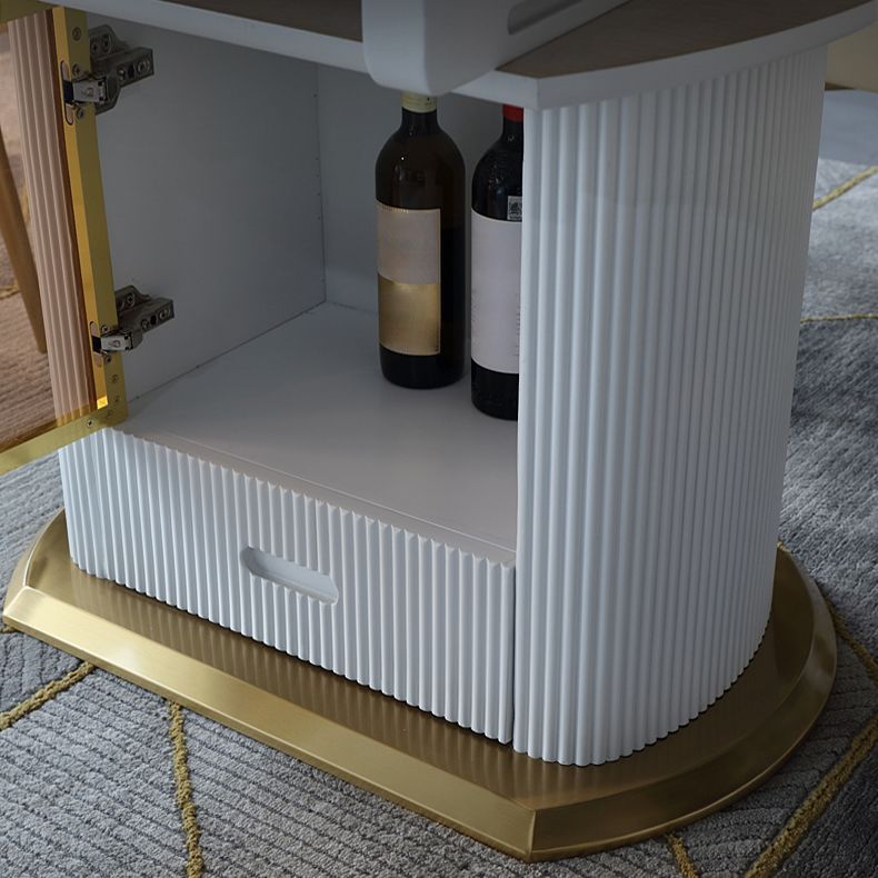 Round Pedestal Dinette Table Traditional Luxury Dining Room Table with Draswer Clearhalo ' dining_table' 'Dining Tables & Seating' 'Dining Tables' 'furn' 'furn_dining_table' 'Furniture' 'furniture_dining_table' 'Kitchen & Dining Furniture' 'kitchen&dining_furn' 'kitchen' 'kitchen_dining_table' 1200x1200_becd1ba4-ecb8-46b5-a089-4b4bd31a252a