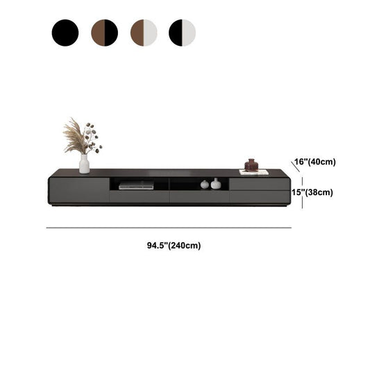 14,96 "H Funga console TV in legno in legno a 4 porte in 1 porta
