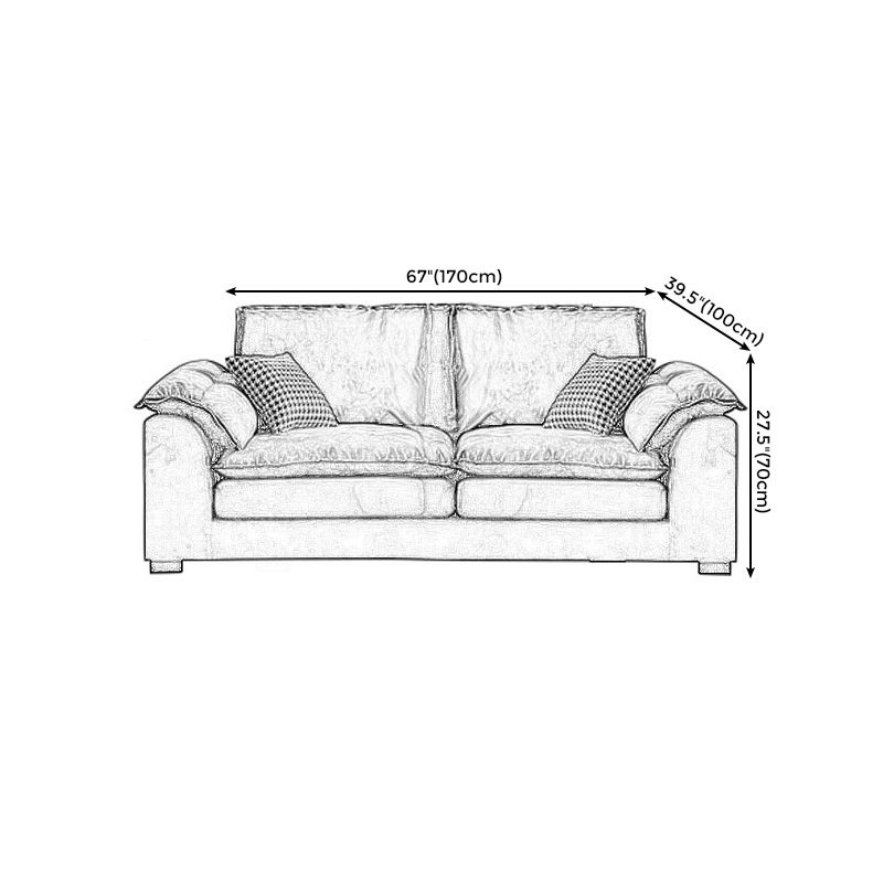 Fabric Pillow Top Arm Sectional 29.53"High Cushion Back Sofa, Black Clearhalo 'furn' 'furn_sectionals' 'Furniture' 'furniture_sectionals' 'Living Room Furniture' 'Sectionals' 1200x1200_bed14c2d-cf3f-4acb-aa60-9d33b760d30d