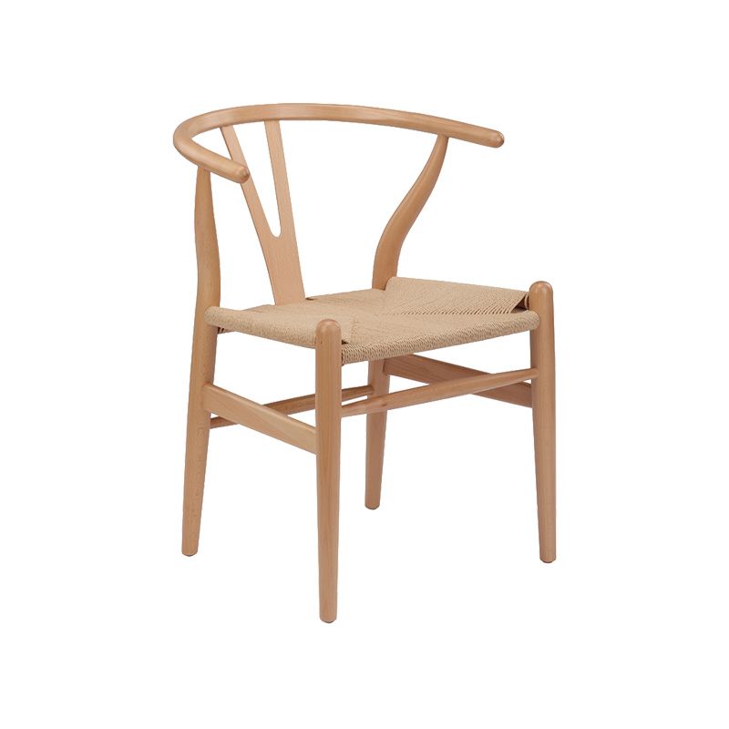 Modern Style Side Chair Low Back Solid Wood Dining Chair for Home