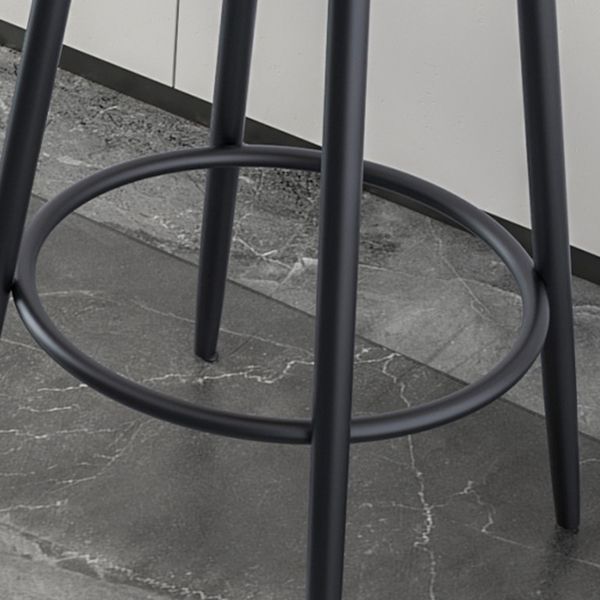 Modern Armless Backrest Counter Stool Iron Kitchen Bar Stool with Pedal and Cushion Clearhalo 'Bar Furniture' 'Bar Stools' 'bar_stools' 'furn' 'furn_bar_stools' 'Furniture' 'furniture_bar_stools' 'Kitchen & Dining Furniture' 1200x1200_bed4bd04-7a24-46e6-8b21-040222c1e208