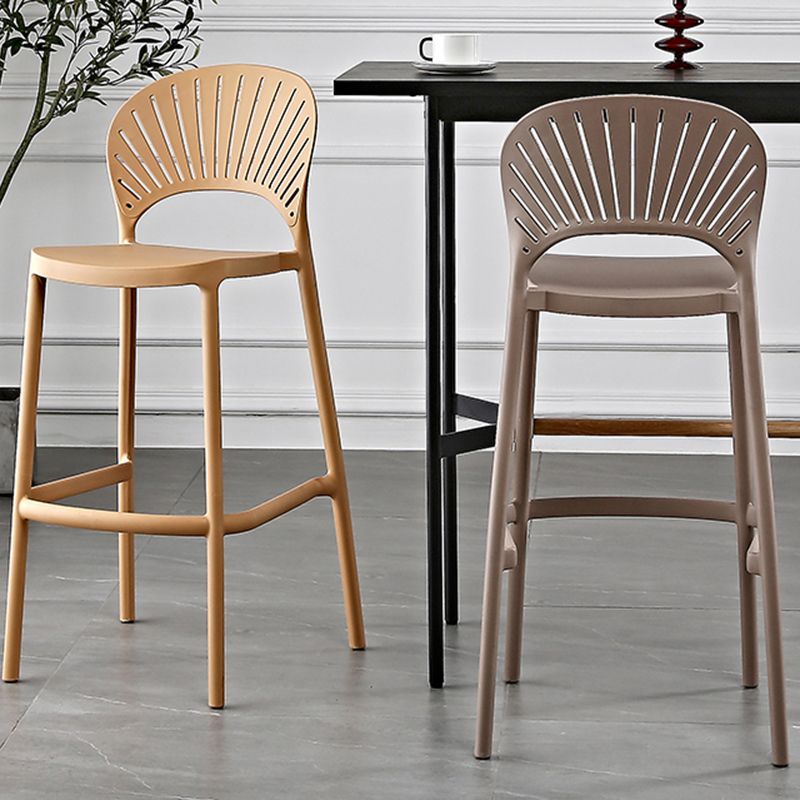 Scandinavia Style Bar-stool Plastic Single Stool with Footrest for Kitchen Bar Clearhalo 'Bar Furniture' 'Bar Stools' 'bar_stools' 'furn' 'furn_bar_stools' 'furniture_bar_stools' 'Kitchen & Dining Furniture' 'kitchen&dining_furn' 'kitchen' 'kitchen_furn' Furniture' 1200x1200_bed4e5d3-0a99-4cc1-93b0-9fd47a956058