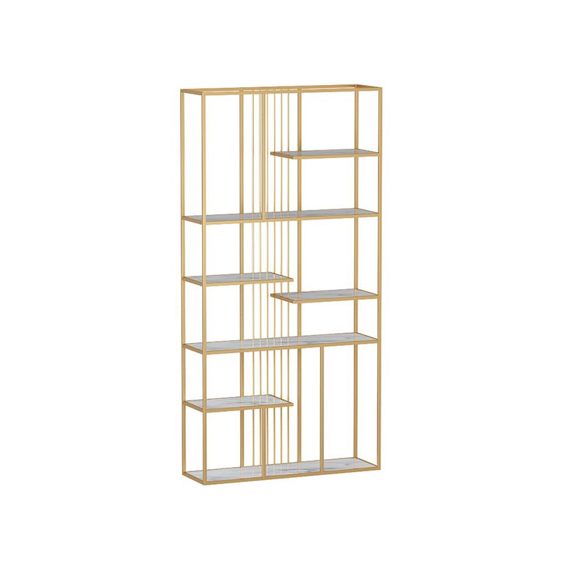 Glam Metal Bookshelf Etagere Shelf Bookcase for Study Room 78.7" H X 11.8" W