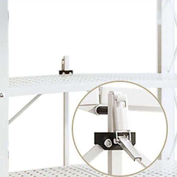 Modern Carbon Steel Bookcase with Folding Geometric Bookshelf for Any Room