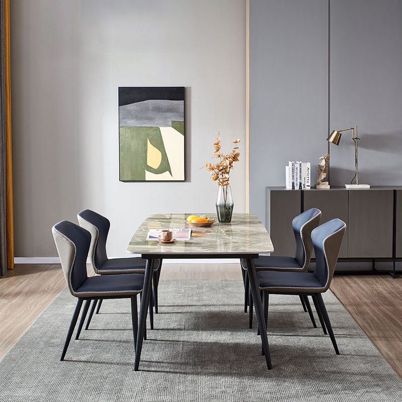 Modern Kitchen Sintered Stone Dining¬†Set with Standard Height Dining¬†Room¬†Table¬†Set Clearhalo 'Dining Room Sets' 'Dining Tables & Seating' 'dining_room_set' 'Furniture' 'furniture_dining_room_set' 'Kitchen & Dining Furniture' 'kitchen&dining_furn' 'kitchen' 1200x1200_bed5d93a-2b58-445a-a784-314998c93116