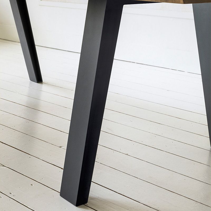 Escritorio de escritura de oficina en casa rectangular escritorio de oficina de madera maciza industrial con patas de metal