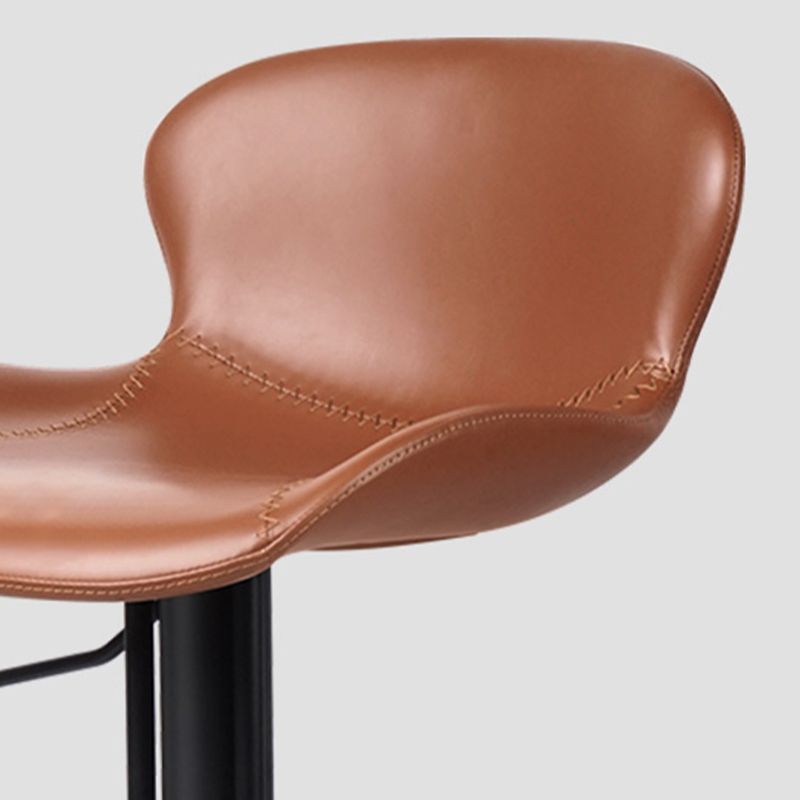 Leather Bar Stool Adjustable Height Backrest Counter Stool for Bristol Clearhalo 'Bar Furniture' 'Bar Stools' 'bar_stools' 'furn' 'furn_bar_stools' 'Furniture' 'Kitchen & Dining Furniture' 1200x1200_bed6b1d6-b2b7-4744-bb19-328571c4c6bb