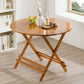 Contemporary Natural Wood Table Bamboo Home Dining Table with Pedestal Clearhalo 'Dining Tables & Seating' 'Dining Tables' 'dining_table' 'furn' 'furn_dining_table' 'Furniture' 'furniture_dining_table' 'Kitchen & Dining Furniture' 'kitchen' 'kitchen_dining_table' 1200x1200_bed7ad42-2810-4374-8101-8d5b074f6981