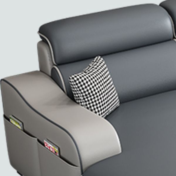 Divani sezionali a forma di L blu soggiorno braccio quadrato divano sezionale