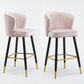 Scandinavian Iron Upholstered Counter Stools Black Low Back Bar Stools with Footrest Clearhalo 'Bar Furniture' 'Bar Stools' 'bar_stools' 'furn' 'furn_bar_stools' 'furniture_bar_stools' 'Kitchen & Dining Furniture' 'kitchen&dining_furn' 'kitchen' 'kitchen_furn' Furniture' 1200x1200_bed9f643-8856-4961-9259-4180f293e65b