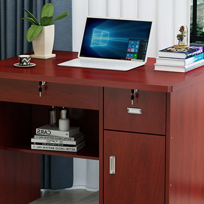 Engineered Wood Industrial Writing Desk Rectangular Office Desk with Drawers Clearhalo 'furn' 'furn_office_desk' 'Furniture' 'Office Desks' 'Office Furniture' 'office_desk' 1200x1200_bedb3532-6570-4100-b232-2f2602dc1038