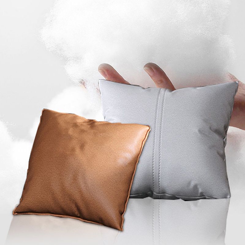 Vintage Sewn Pillow Back Sofa & Chaise 4-seat Faux Leather Sofa Clearhalo 'furn' 'furn_sectionals' 'Furniture' 'Living Room Furniture' 'Sectionals' 1200x1200_bedea088-89d8-40c3-9c0c-5dde2d26d539