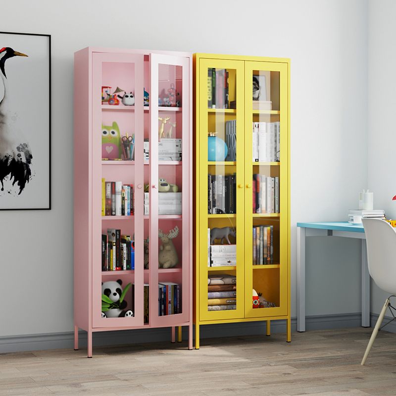 Modern Kitchen Server 71" Height Glass Door Dining Server for Living Room Clearhalo 'buffet_sideboard' 'Buffets & Sideboards' 'furn' 'furn_buffet_sideboard' 'Furniture' 'furniture_buffet_sideboard' 'Kitchen & Dining Furniture' 1200x1200_bedefe44-5c76-4d5b-ae3f-bf4d56babe46