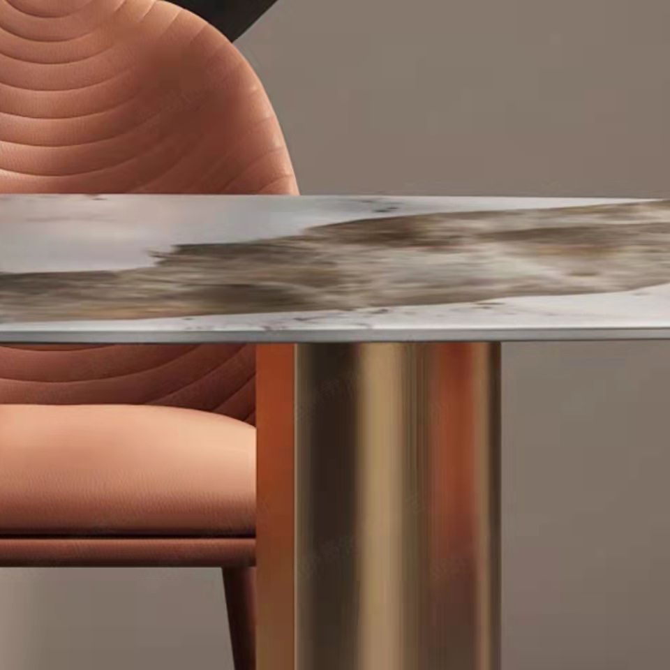 Juego de comedor contemporáneo 1/2/5/7 piezas Juego de mesa de comedor de piedra blanca brillante