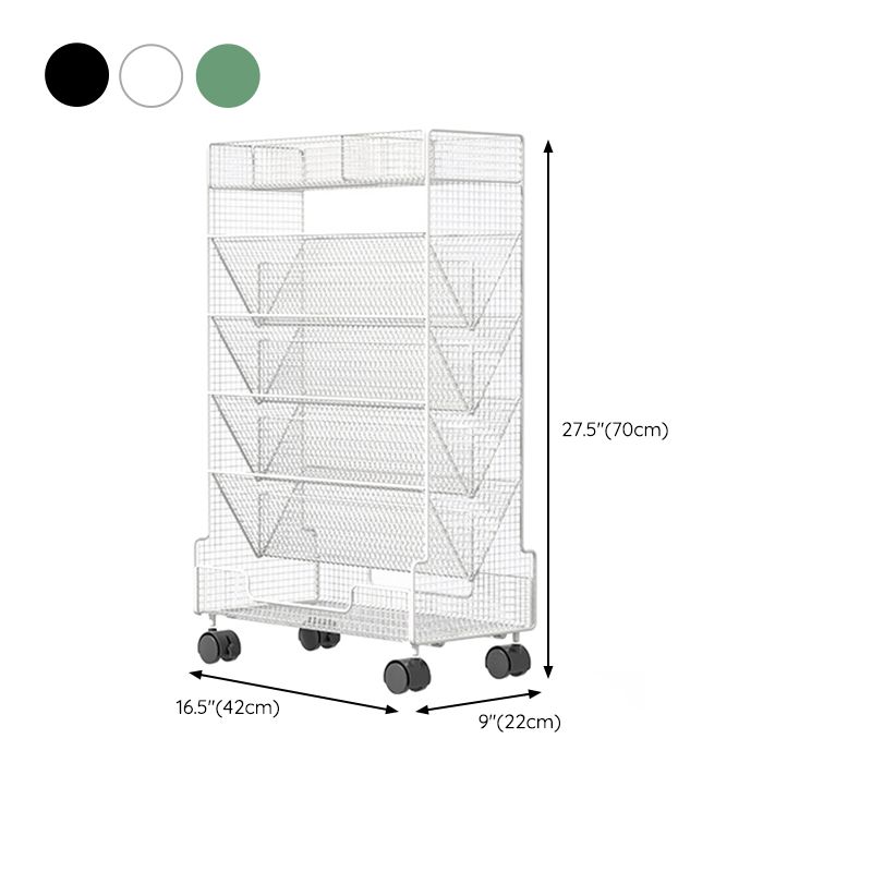 Contemporary Bookcase Vertical Metal Book Shelf for Study Room