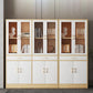 Contemporary Shelf Bookcase with Doors Vertical Bookshelf for Study Room