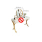 15.74" Wide Bedroom Dressing Table White Gold Make-up Vanity with 4 Storage Drawers