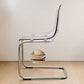 Acrylic Dining Armchair Contemporary Side Chair with Silver Base