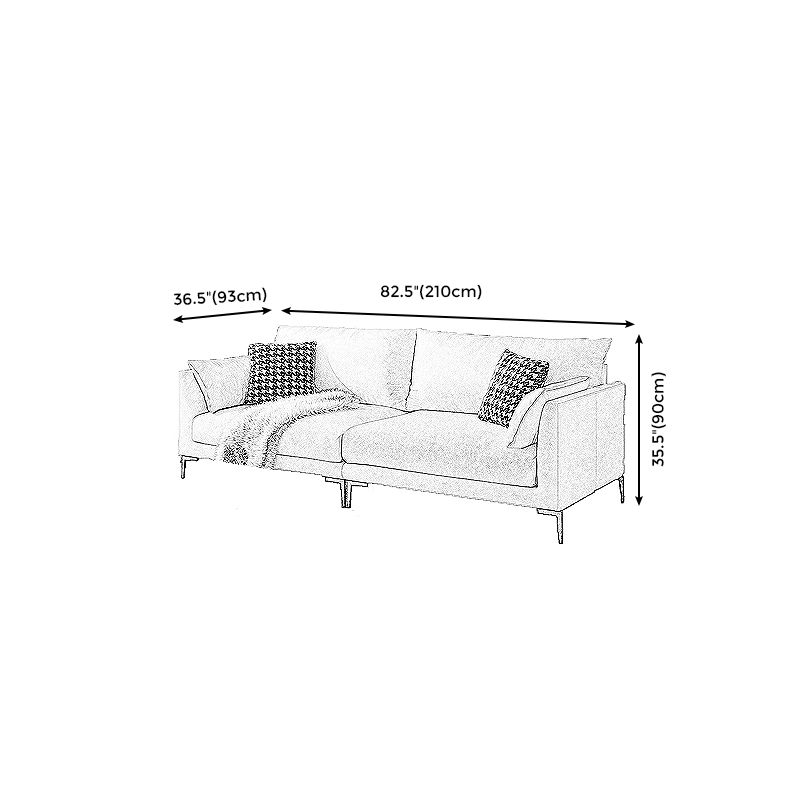 Contemporary Living Room Fabric Couch White Wool Blend Standard Sofa Clearhalo 'furn' 'furn_sofas' 'Furniture' 'furniture_sofas' 'Living Room Furniture' 'Sofa' 'sofas' 1200x1200_bee7d5a3-f52c-4fa6-be55-330217c10852