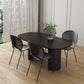 Double Pedestal Dining Table Oval Dining Room Table for Kitchen
