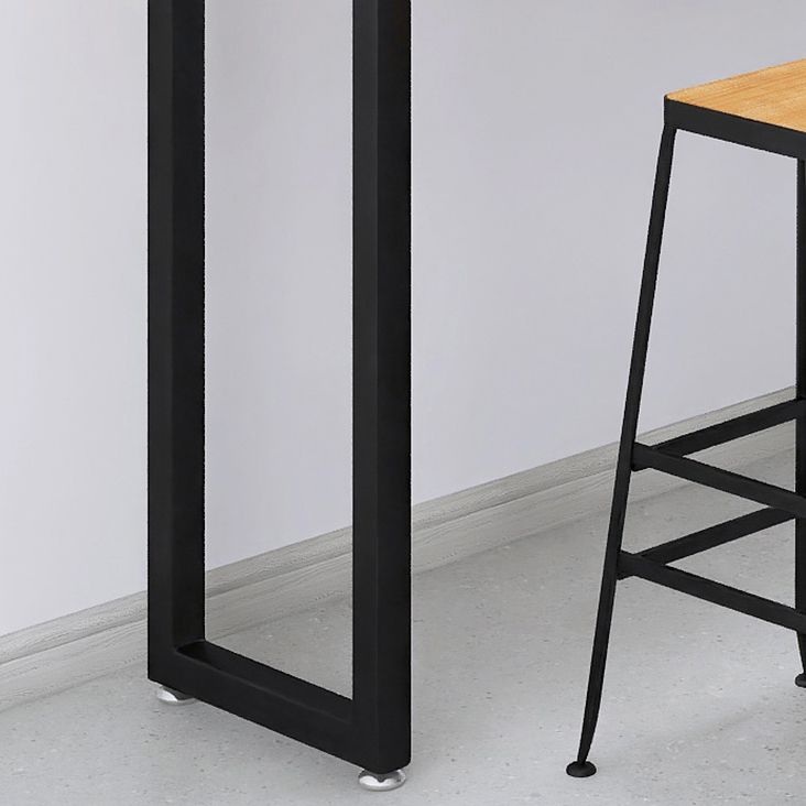 Rechteckiger Bartisch mit Kufengestell aus massivem Holz für die Küche und das Esszimmer