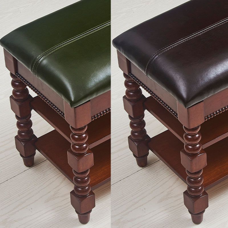 13.65 Inch W Traditional Bench Solid Wood Entryway Bench with Upholstered Clearhalo 'Benches' 'Chairs & Seating' 'furn' 'furn_benches' 'Furniture' 'Living Room Furniture' 1200x1200_bee915a4-e230-4fd3-b11a-c911b9175d7b