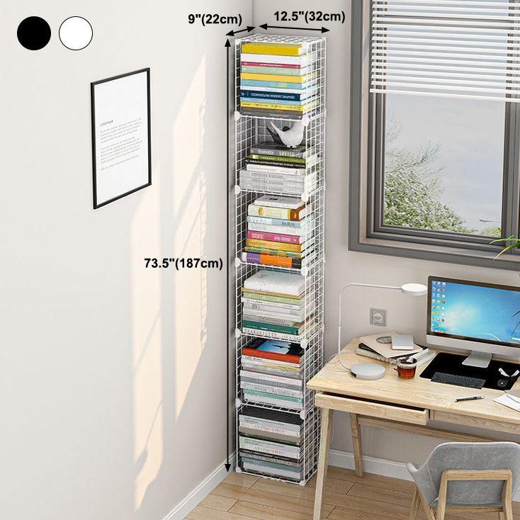 Contemporary Geometric Book Shelf 8.66" Wide Metal Shelf Bookcase Clearhalo 'Bookcases' 'furn' 'furn_bookcases' 'Furniture' 'Office Furniture' 1200x1200_beea11e4-b2d2-4e8f-ab99-0363b7acb603