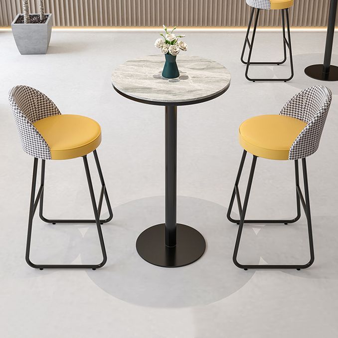 Juego de mesa de pub de piedra sinterizada moderna de 1/2/3 piezas Mesa fija Mesa de mostrador