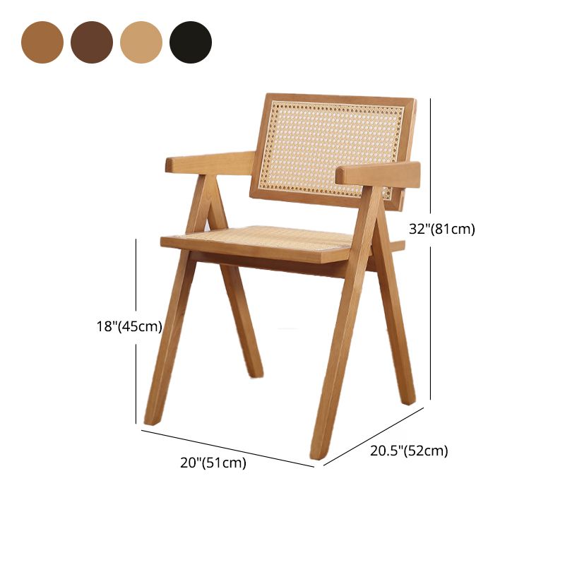 Nordic Style Arm Chair Wood Open Back Dining Side Chair for Dining Room Clearhalo 'Dining Chairs' 'Dining Tables & Seating' 'dining_chair' 'furn' 'furn_dining_chair' 'Furniture' 'furniture_dining_chair' 'Kitchen & Dining Furniture' 1200x1200_beec416e-984c-423e-b6e8-14cb0631b965